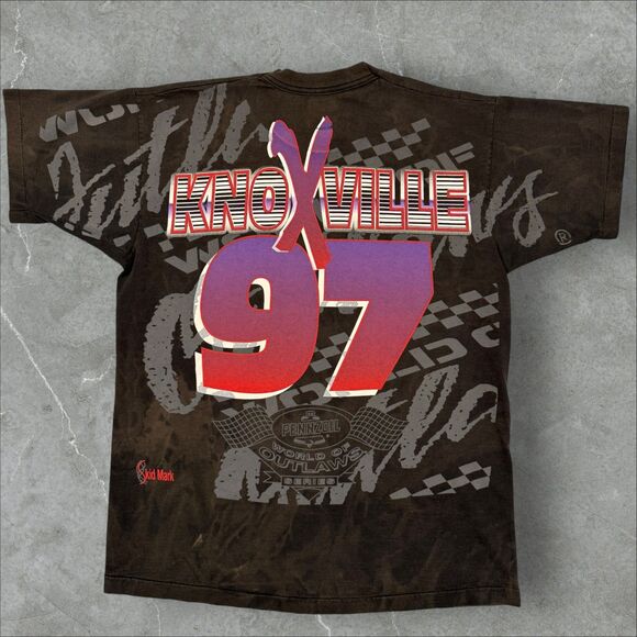 Skid Mark LLC Other - VTG 1997 Faded Knoxville World of Outlaws Sprint Car Racing Double Sided AOP  XL